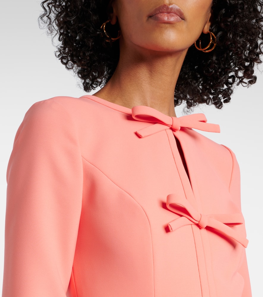 Bow-detail crêpe gown