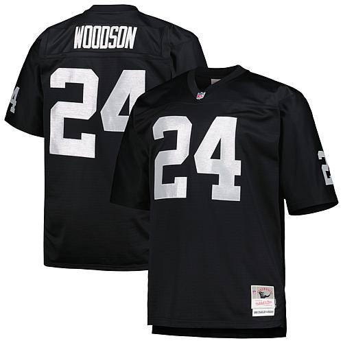 Men's Mitchell & Ness Charles Woodson Black Las Vegas Raiders Big & Tall 1998 Retired Player Replica