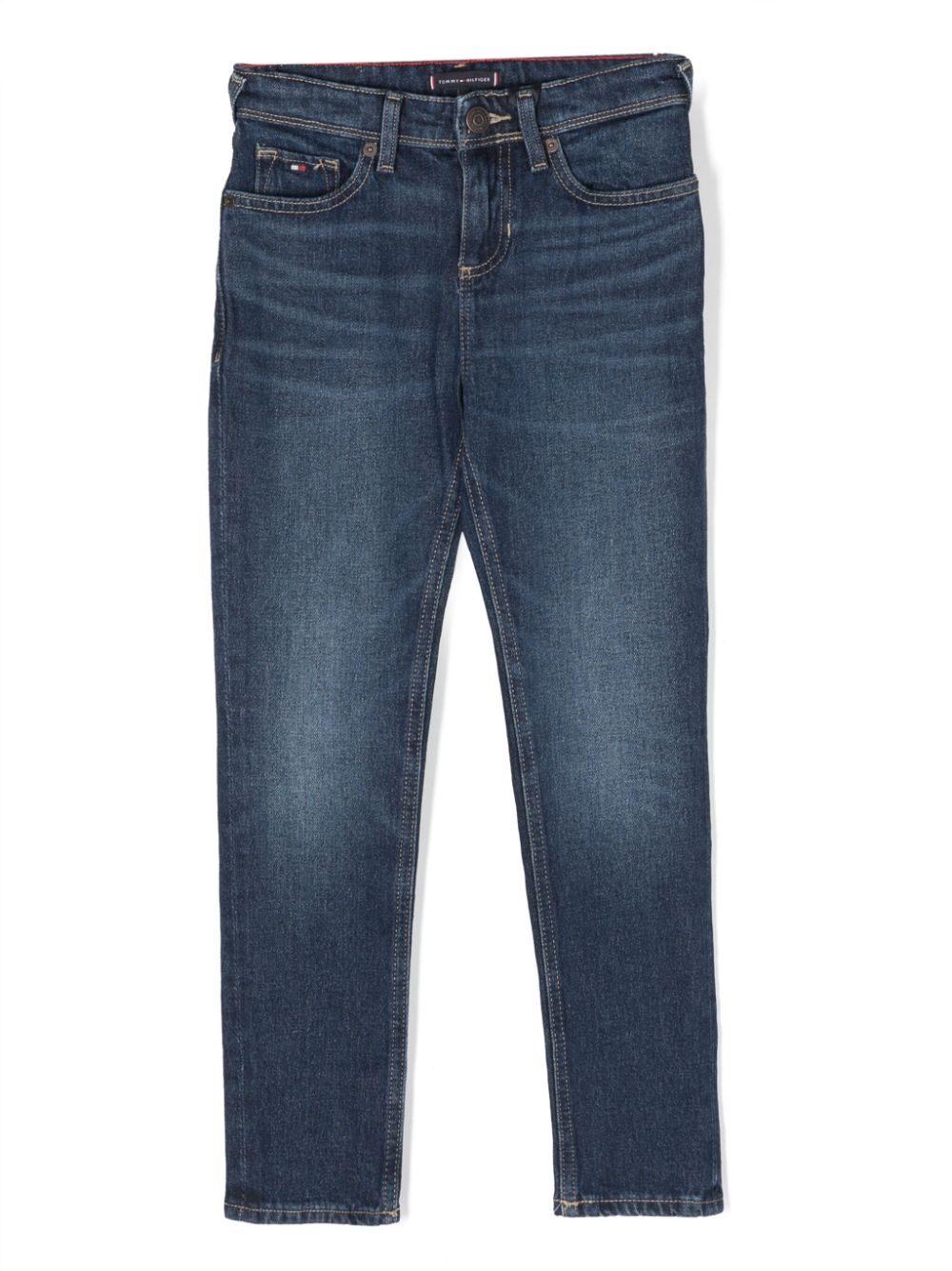 Mid-rise straight-leg jeans - Blue
