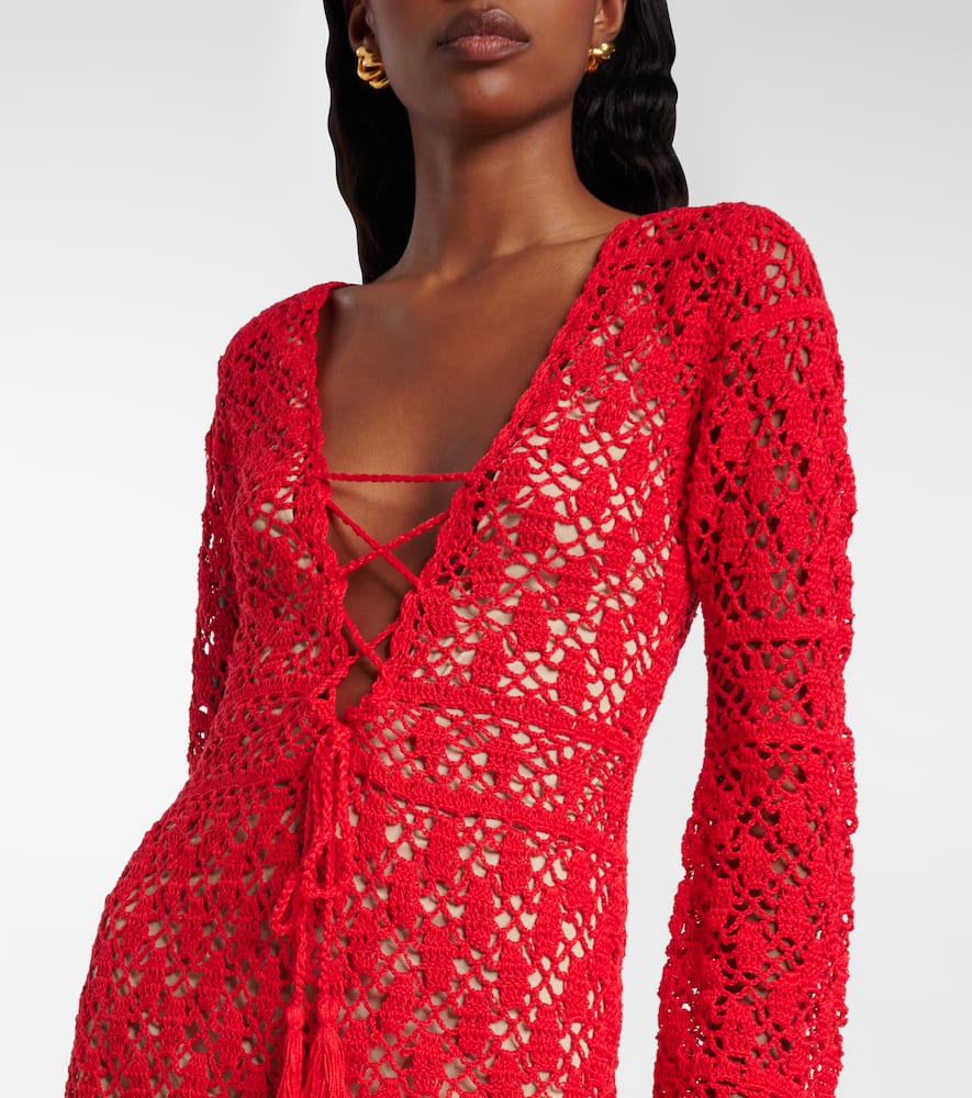 Bianca crochet cotton minidress