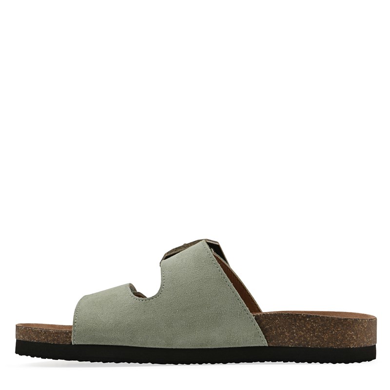 Women's Hayloft Footbed Sandals (Sage Green Suede)