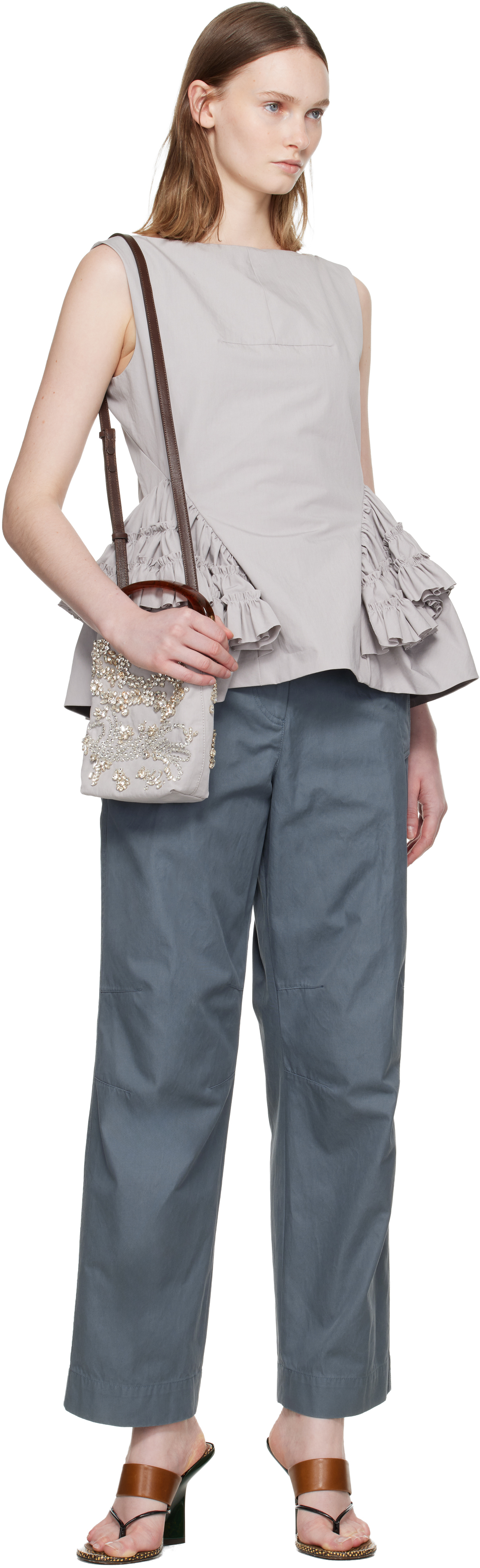 Blue Cotton Trousers