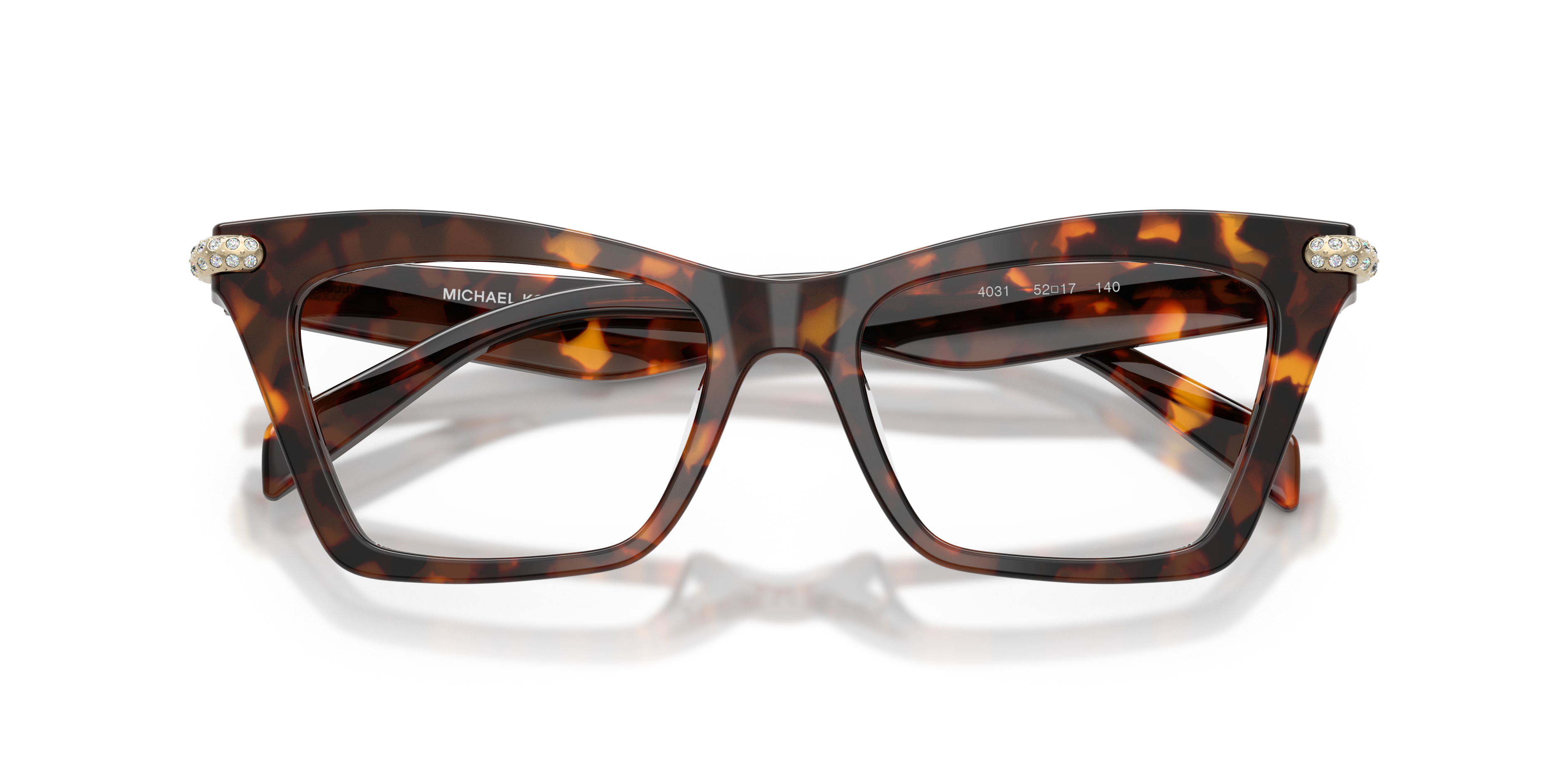 Michael Kors Mujer Michael Kors MK4185BU JAMAICA 4031 Monturas ópticas Acetato Tortuga Transparente Cat Eye Norma