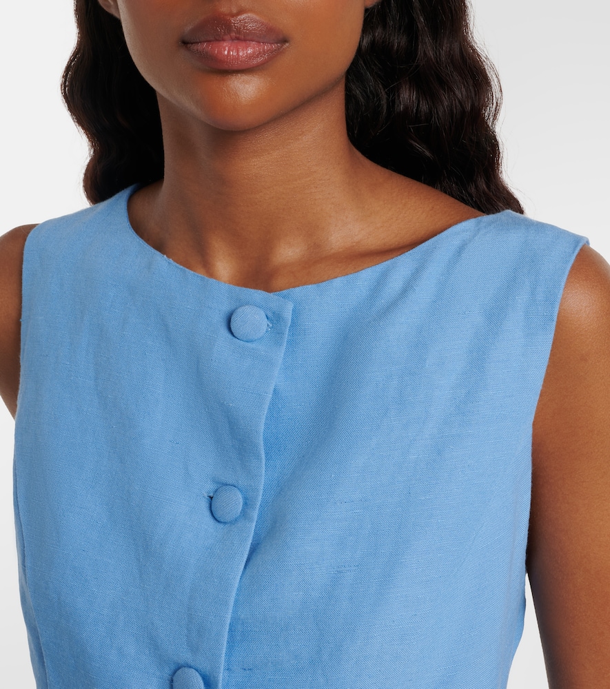 Lucca linen-blend vest