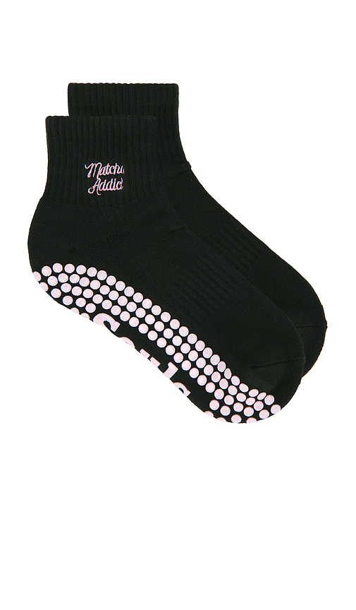 Souls. Matcha Addict Socks in Dark Green. M/L. Also in