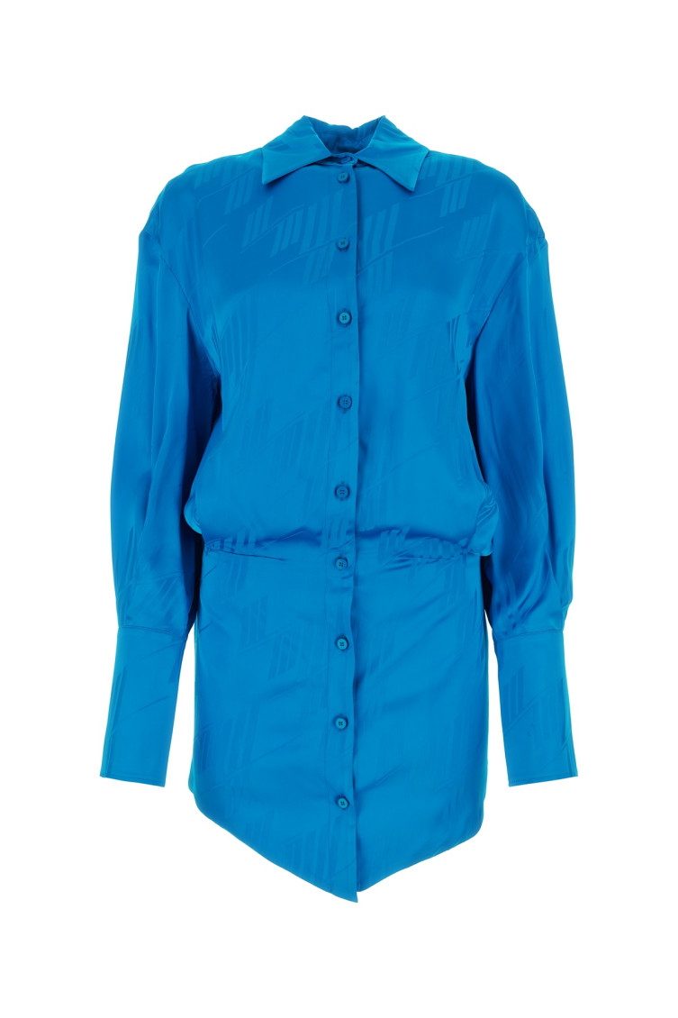 Sylvie satin jacquard minidress - Blue