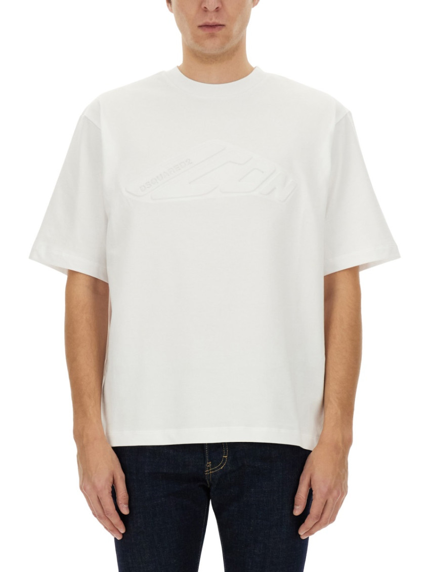 Logo Embossed Crewneck T-shirt