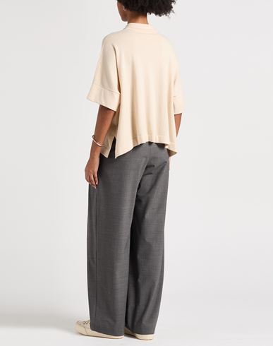 Woman Pants Grey Size 10 Virgin Wool, Polyamide, Elastane