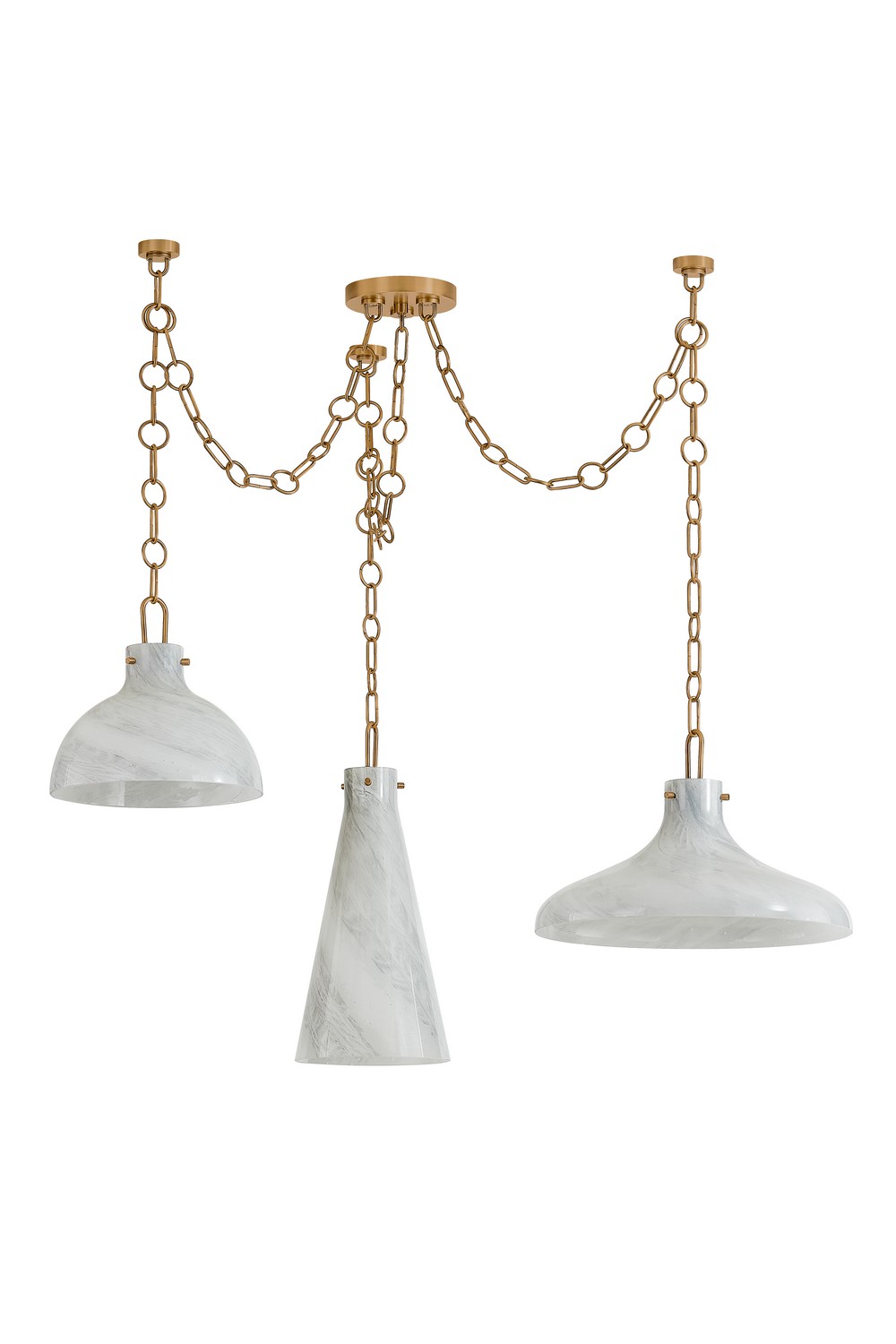 Patina Brass Chandelier from the Joaquin Collection
