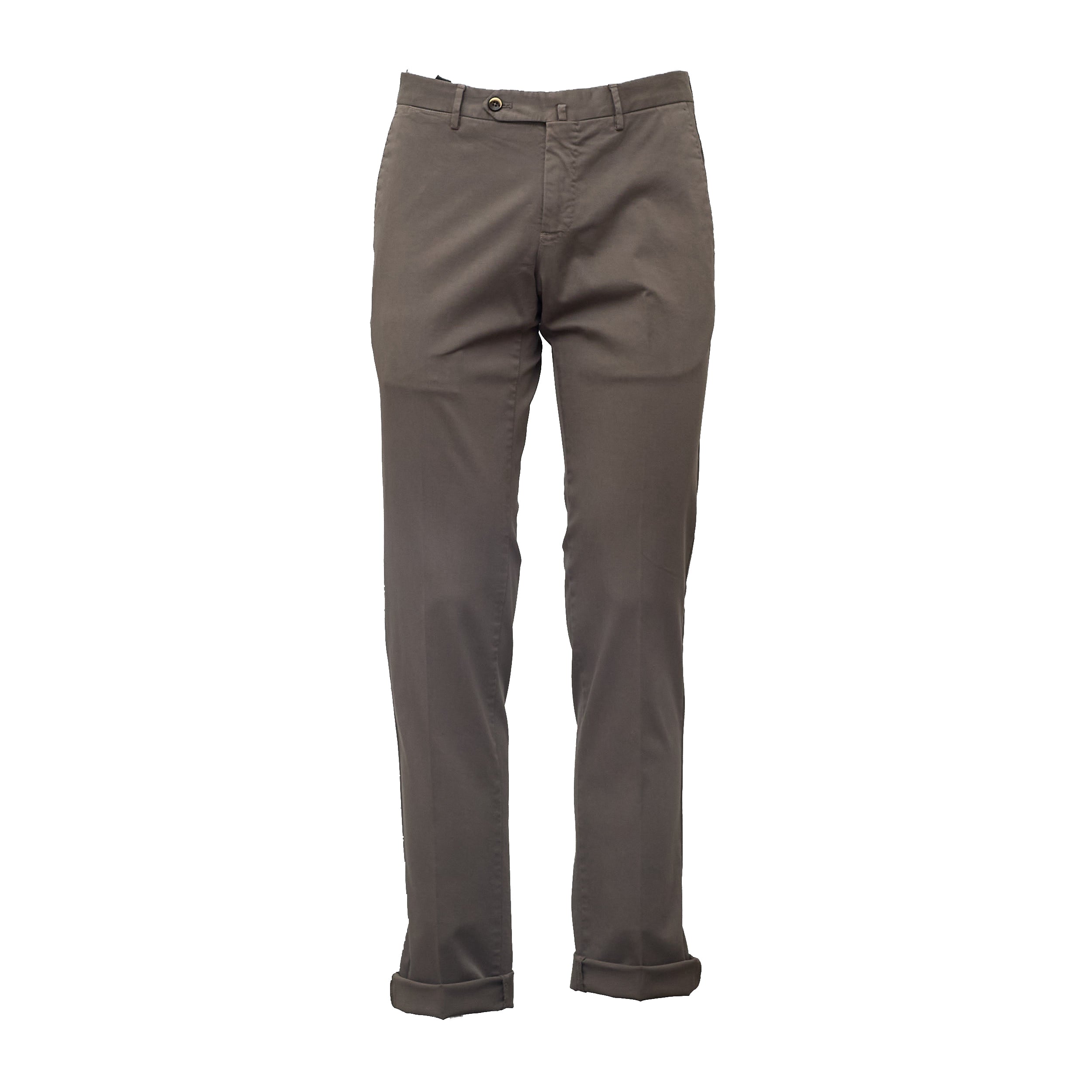 Slim-Fit Stretch Gabardine Trousers with Tailored Details