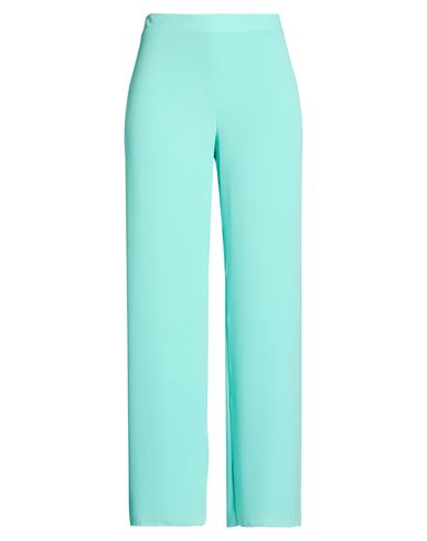 Woman Pants Light green Size 10 Polyester