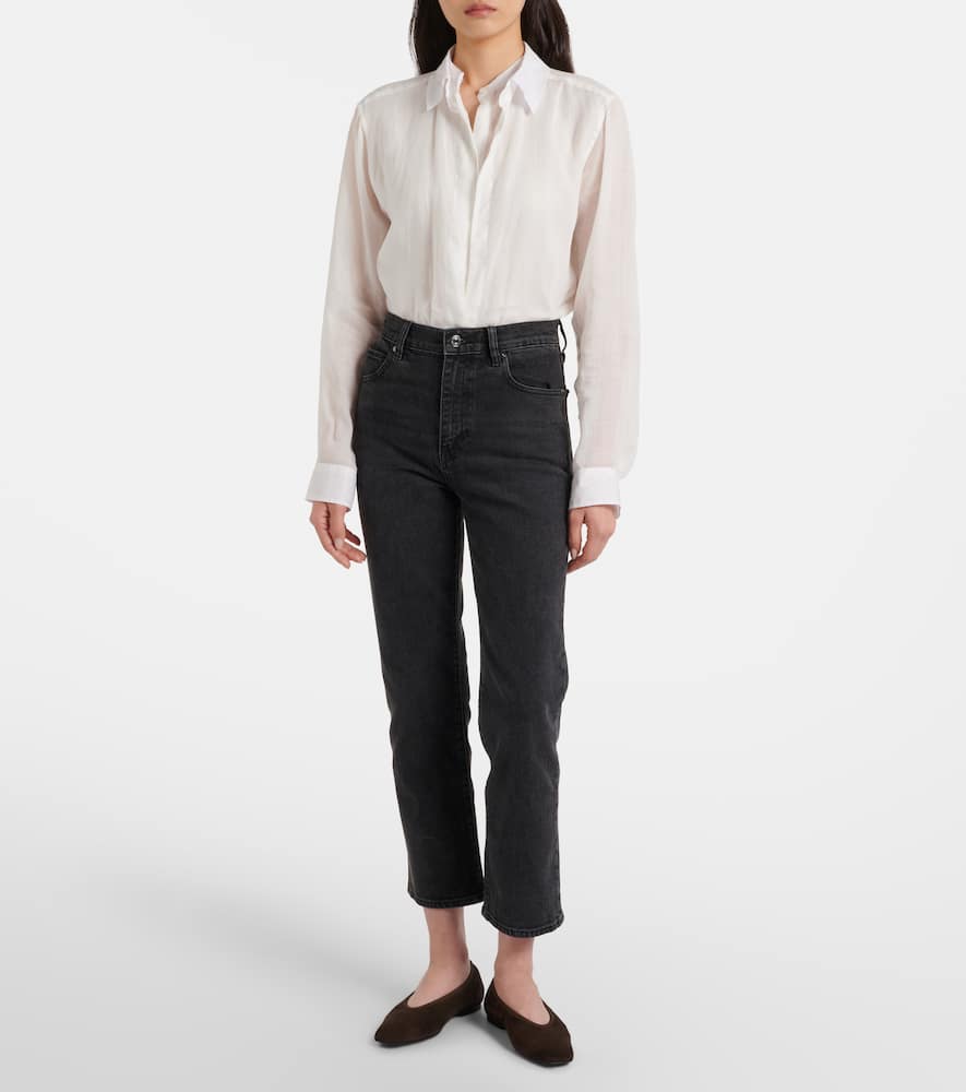Ruler cropped straight jeans