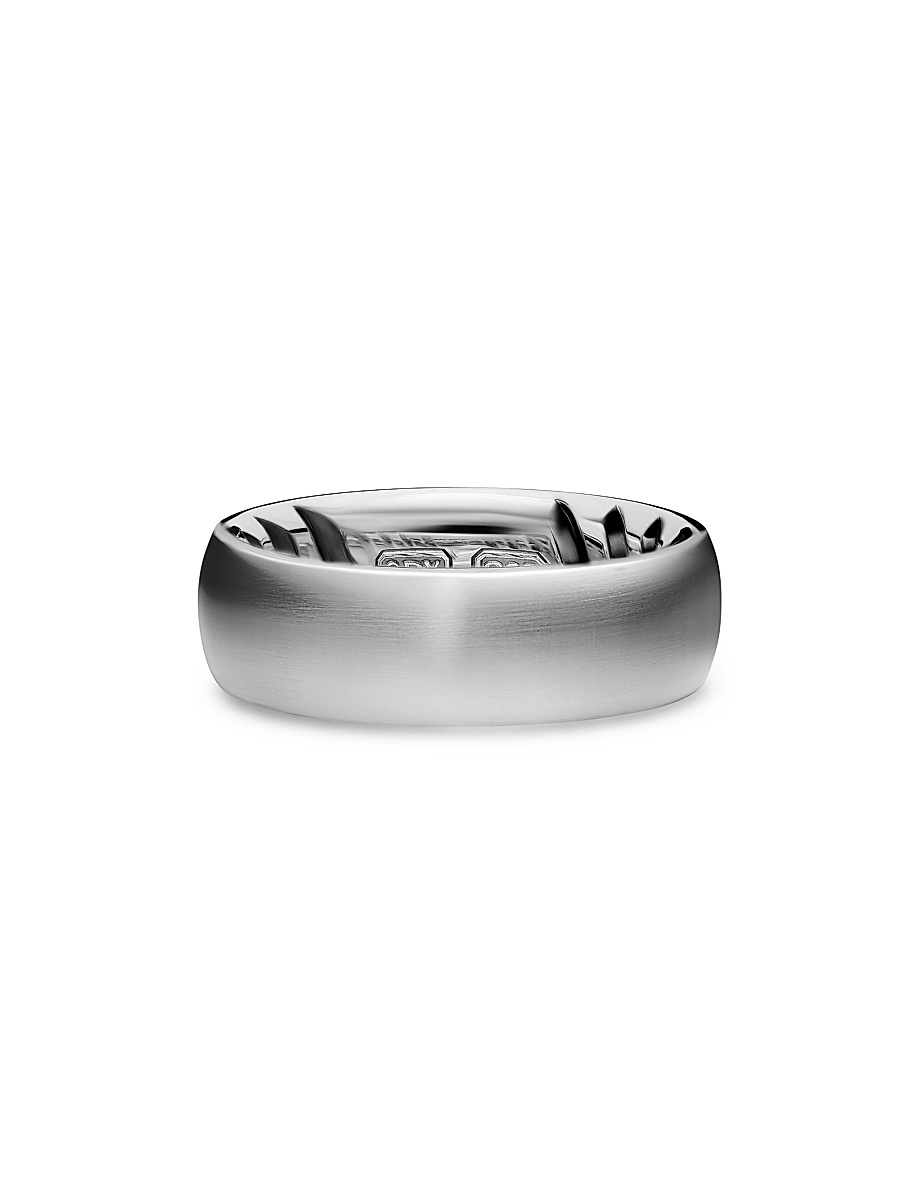 Men's Streamline Band Ring in Sterling Silver, 7.6MM - Silver