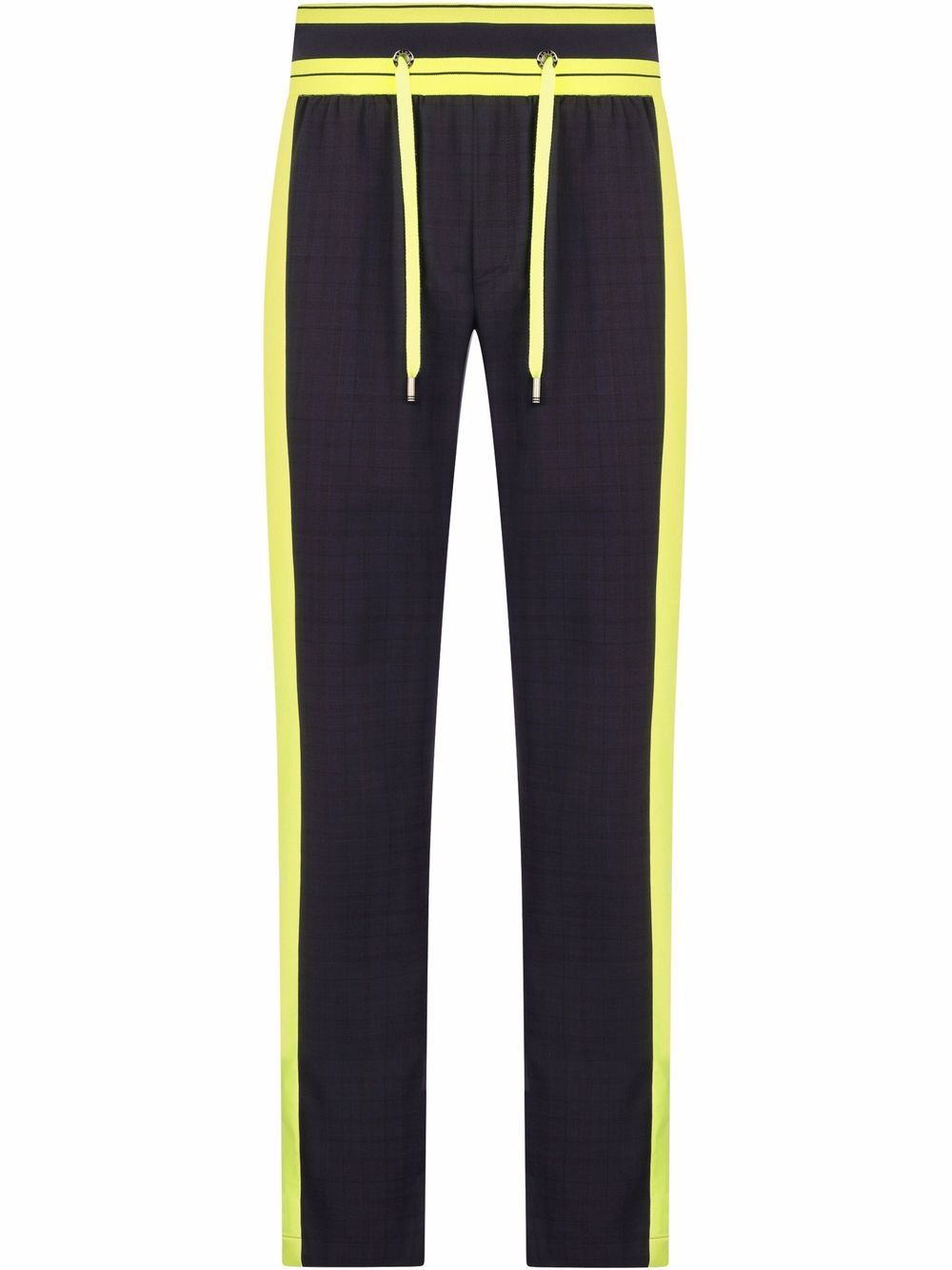 Checked logo track pants - Blue