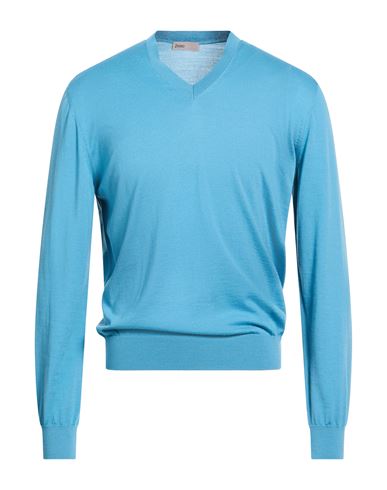 Resort Man Sweater Light blue Size 40 Virgin Wool