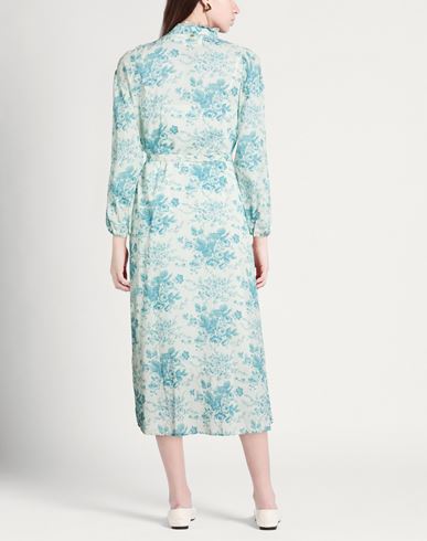 Woman Midi dress Turquoise Size 8 Cotton