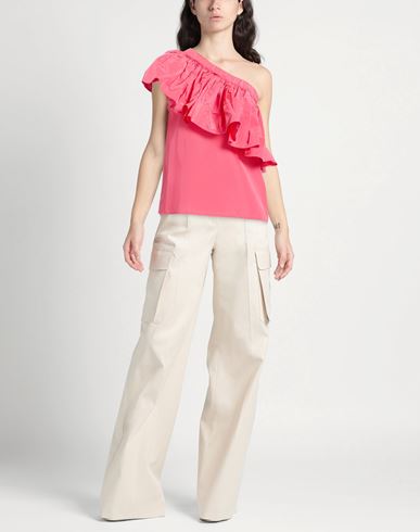 Woman Top Magenta Size 12 Acetate, Polyester