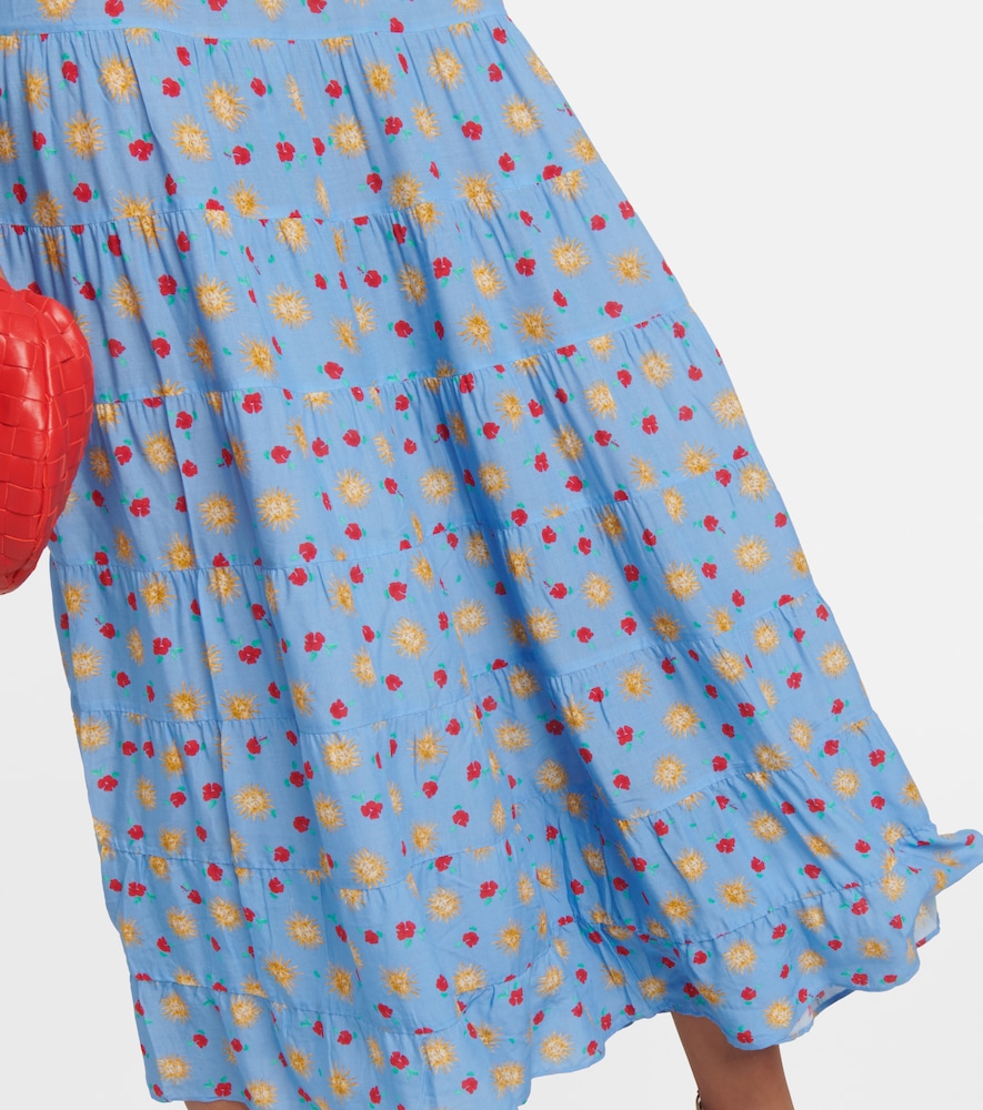 Kristen printed tiered maxi dress