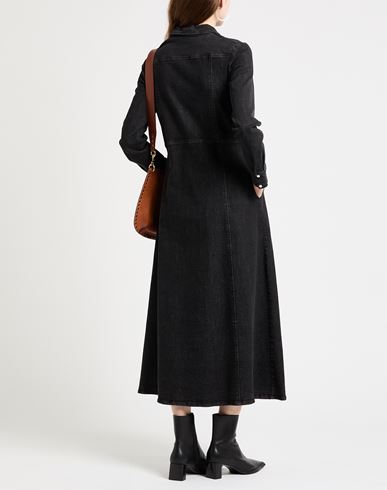 Woman Maxi dress Black Size 2 Cotton, Elastane