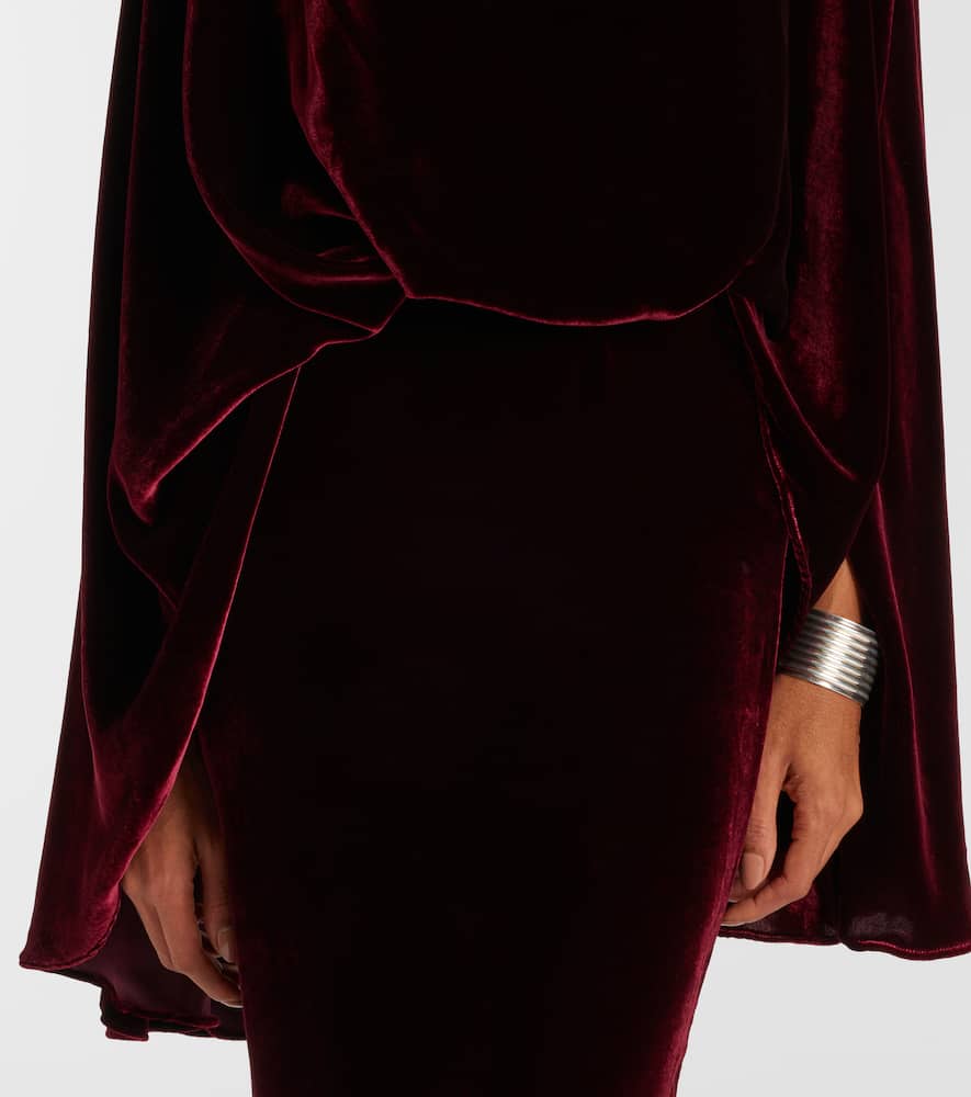 Musidora draped velvet gown