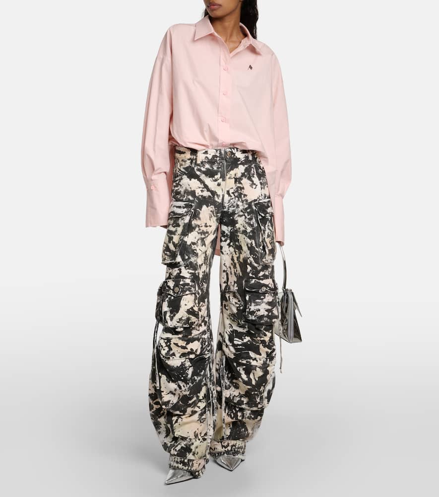 Fern printed mid-rise cargo jeans