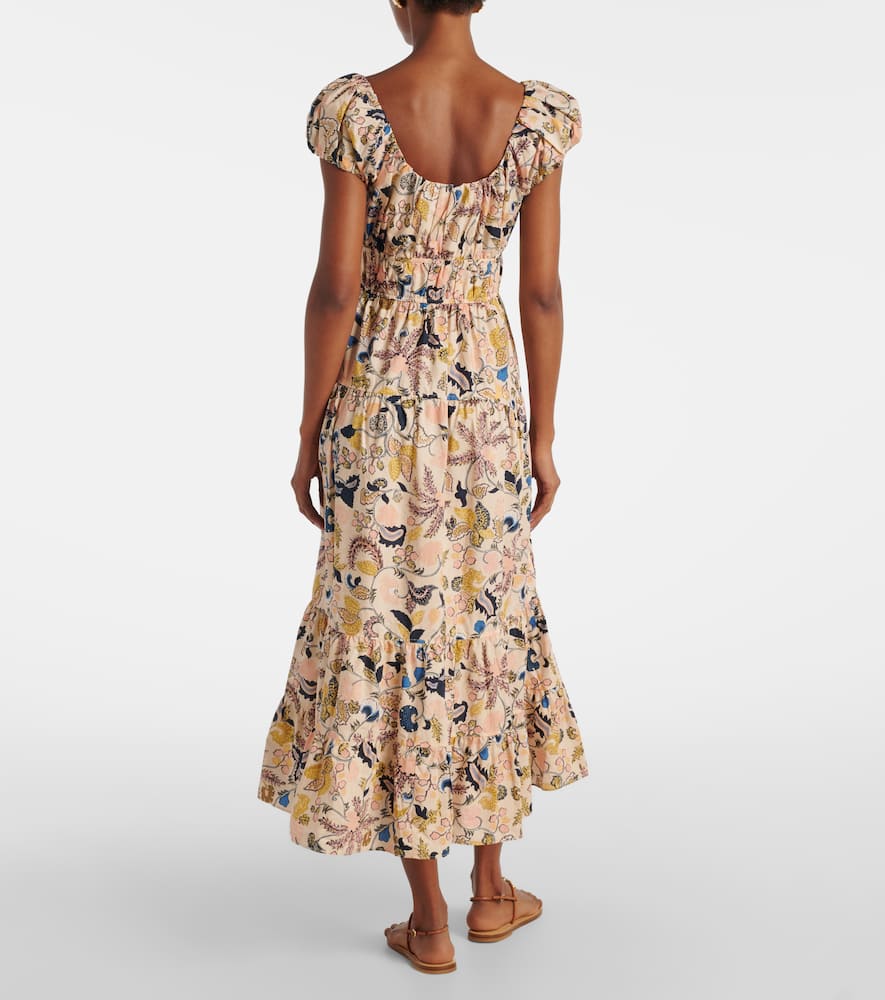 Paloma printed cotton poplin midi dress