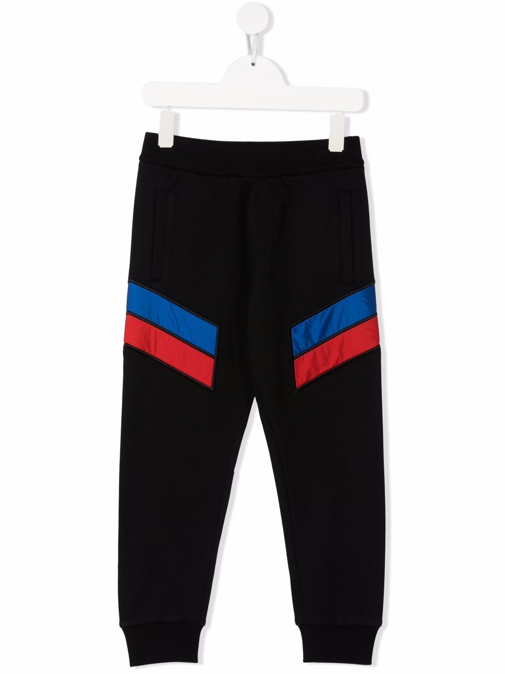Panelled logo-patch joggers - Black