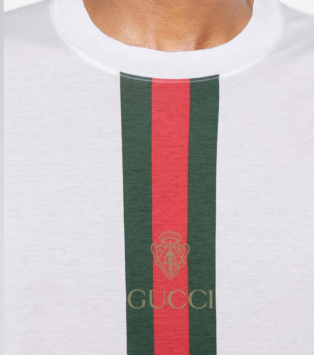Web-stripe Logo-print T-shirt