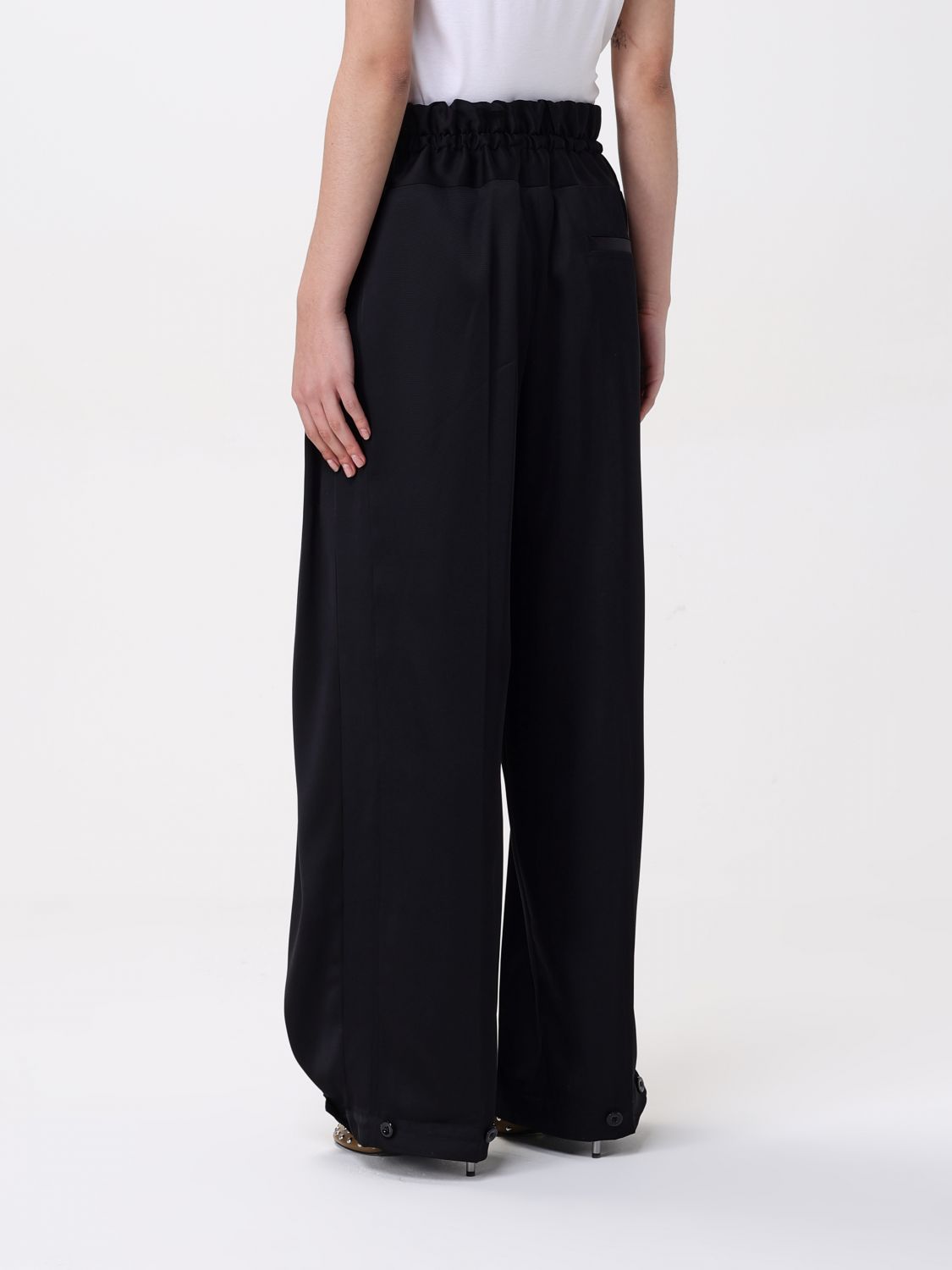 Pleated palazzo trousers - Neutrals