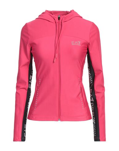 Woman Sweatshirt Magenta Size L Polyester, Elastane