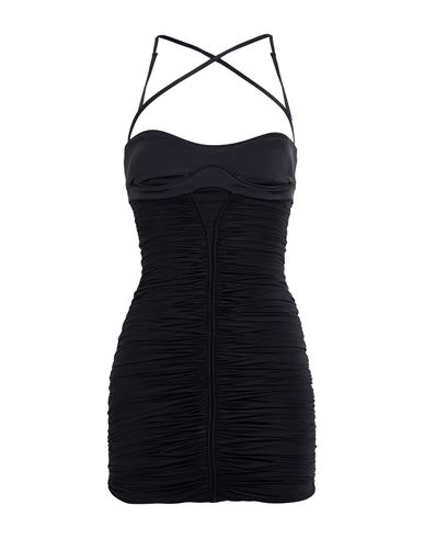 Woman Mini dress Black Size 4 Polyamide, Elastane