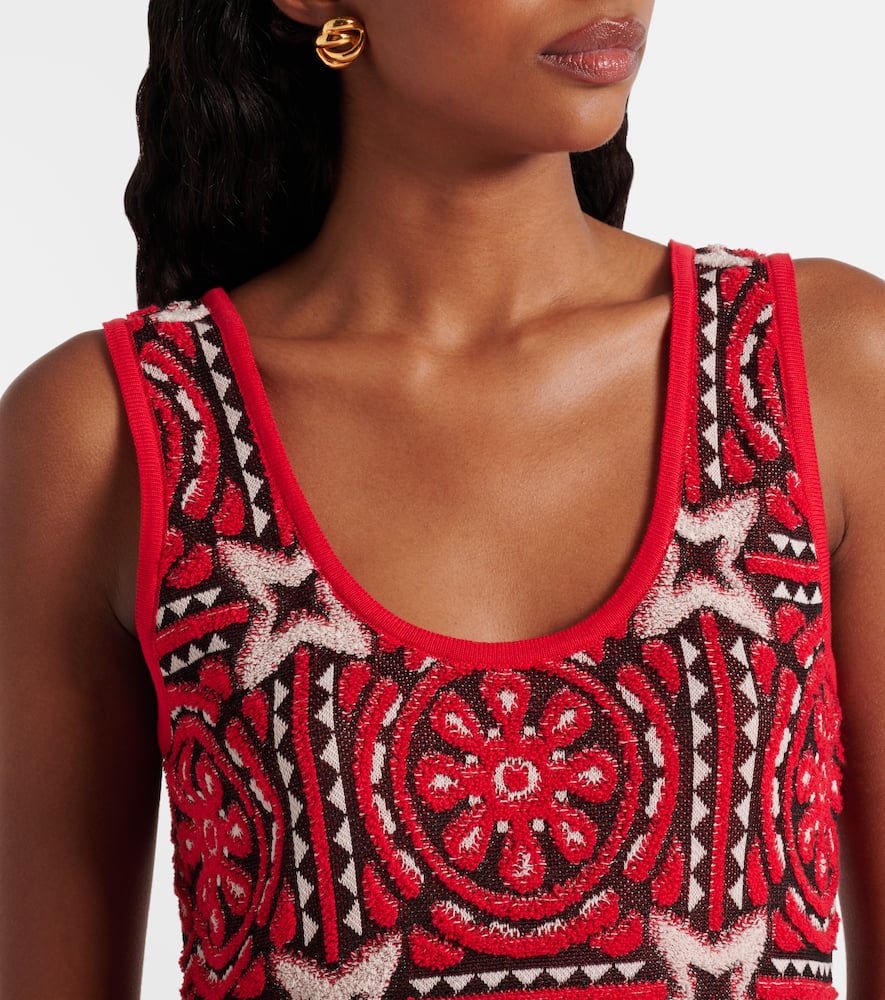 Sole Star cotton-blend jacquard minidress