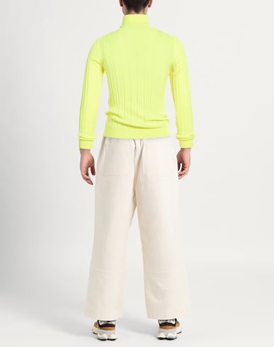Man Turtleneck Yellow Size L Merino Wool