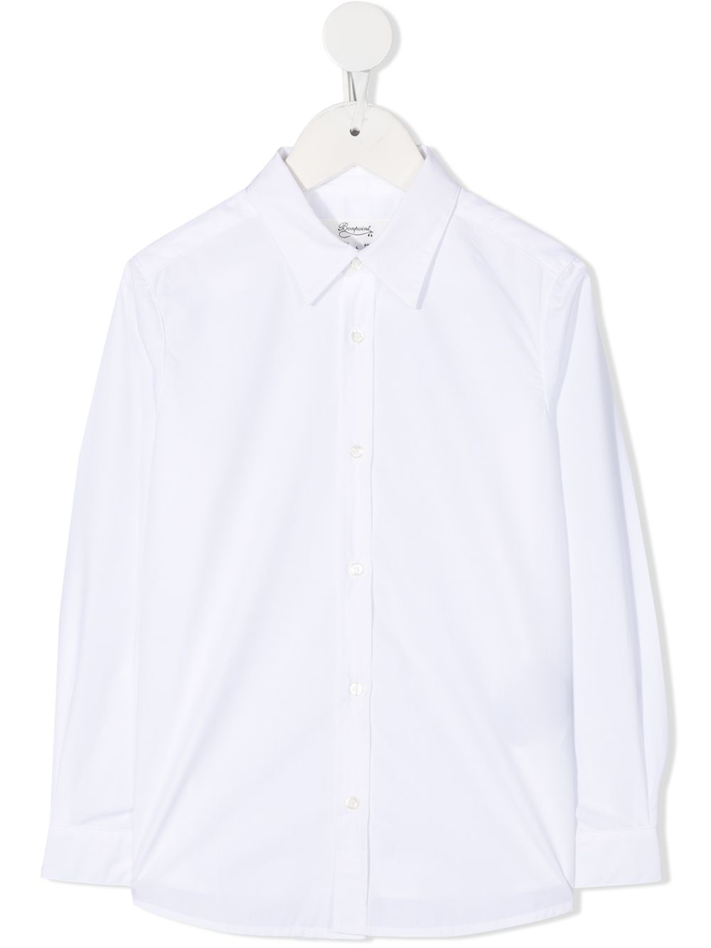 Plain button shirt - White