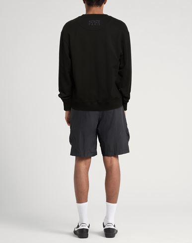 Man Sweatshirt Black Size L Cotton, Elastane, Lyocell