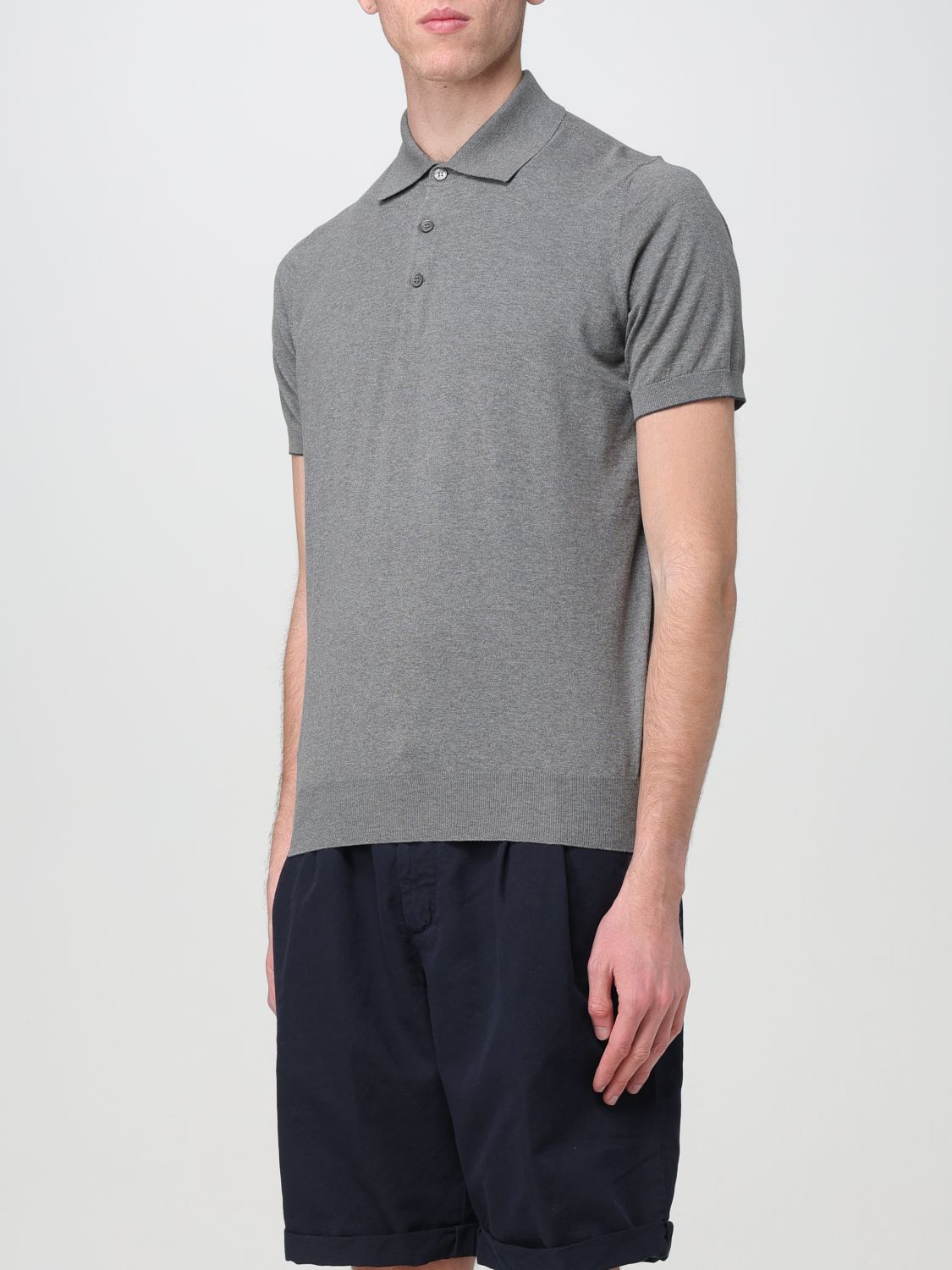 Polo Shirt Men color Grey