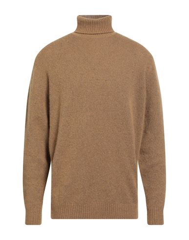 Man Turtleneck Camel Size 44 Cashmere, Silk, Polyester