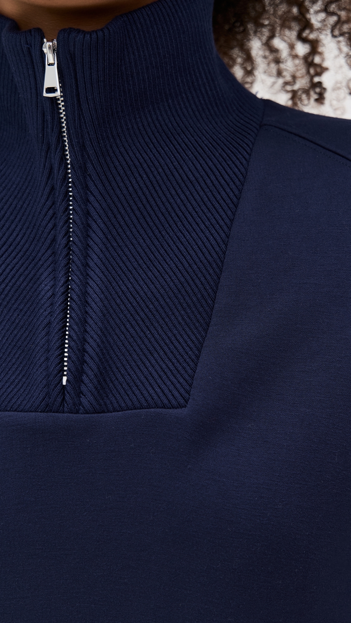 Thea Quarter-Zip Pullover Navy