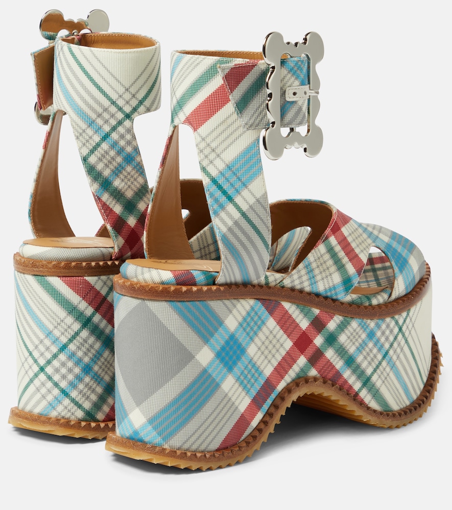 Love leather check sandals