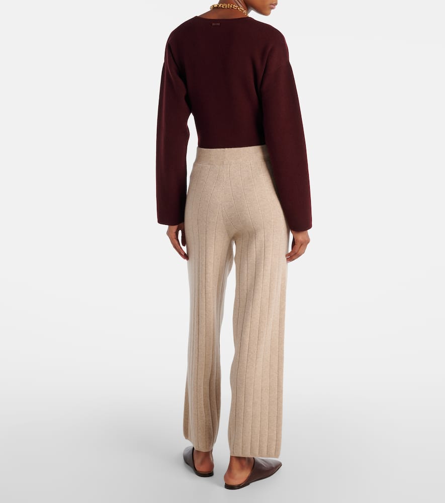 Jardin ribbed-knit cashmere sweatpants