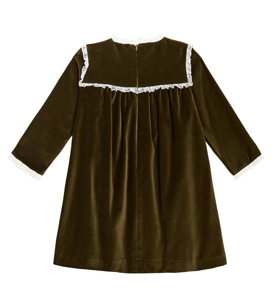 Carolina ruffled velvet dress