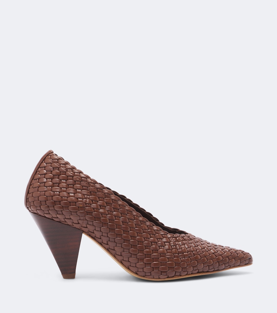 Samia woven leather pumps