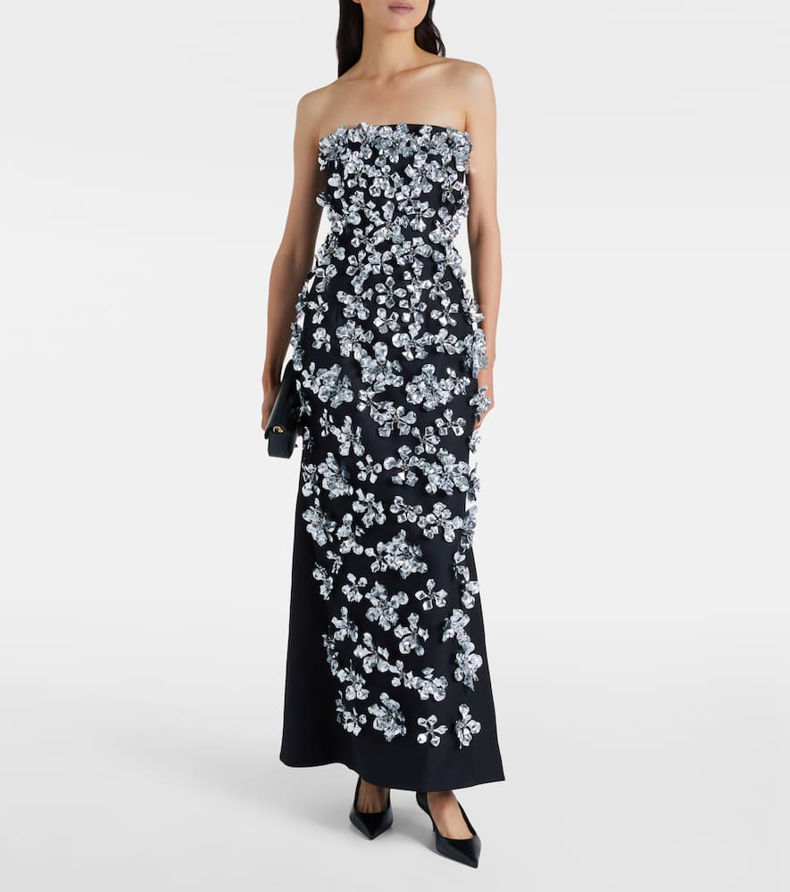 Leilani embellished strapless gown
