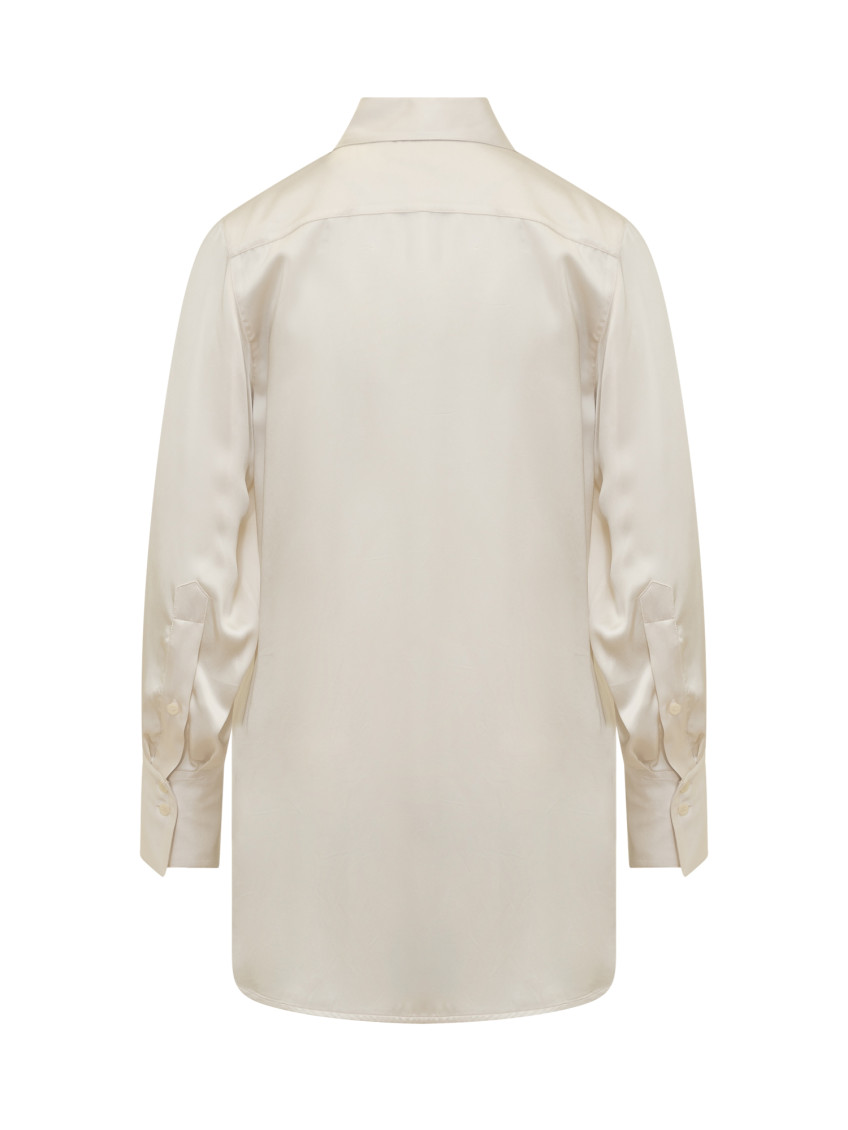 White Slim Solid Shirt