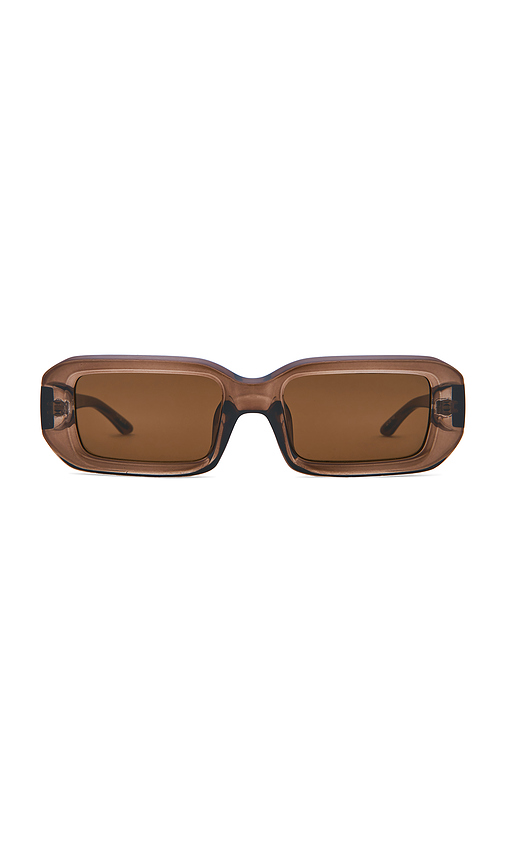 X No Problemo Blackpool Sunglasses in Cocoa/Brown Mono