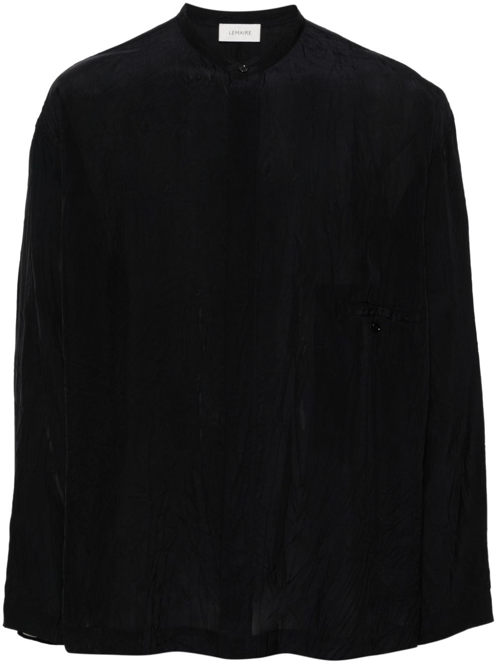 Sheer creased shirt - Blue