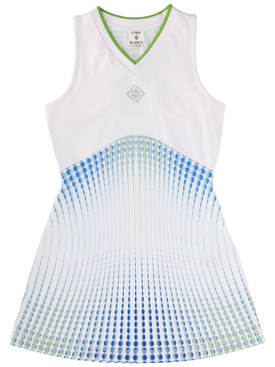 Casablanca - gradient racerback sleeveless dress v neckline