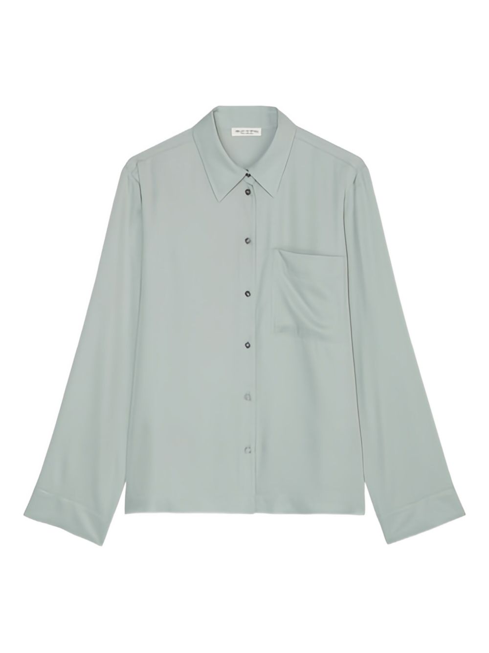 Button-up patch-pocket shirt - Green