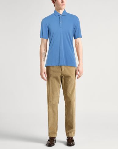 Man Polo shirt Azure Size M Cotton