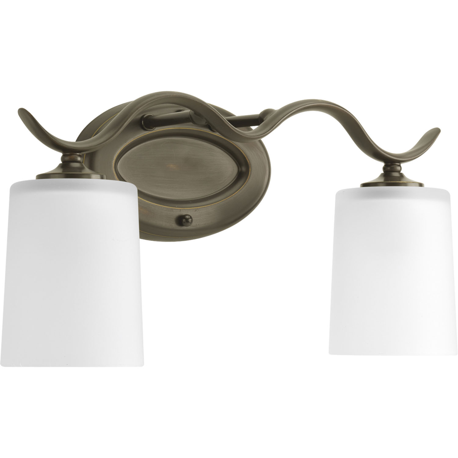 Antique Bronze Two Light Bath Bracket from the Inspire Collection